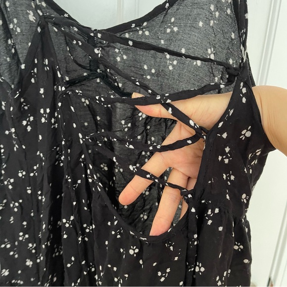 Urban Outfitters UO Harper Tiered Lace-Up Babydoll Dress Size XS - Picture 7 of 9